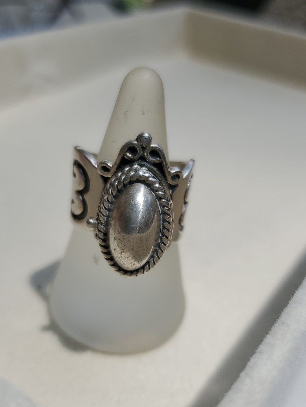 925 Vintage Mexican Sterling Silver Secret Locket Ring • 11.93g